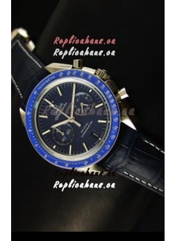 Omega Speedmaster Moon Watch Co-Axial Japanese Replica Watch Dark Blue Dial