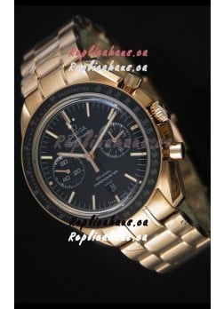 Omega Speedmaster Moon Watch Co-Axial Swiss Watch in Rose Gold - 1:1 Mirror Replica