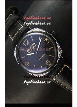 Panerai Radiomir PAM604 3 Days DLC Coated Swiss Watch with Unitas Movement