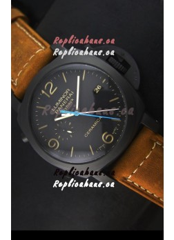 Panerai Luminor PAM00580 1950 3 Days Chrono Flyback Ceramica Watch P.9100 Movement