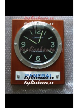 Panerai PAM255 Teak Wood Wall Clock White Dial - 1:1 Mirror Replica