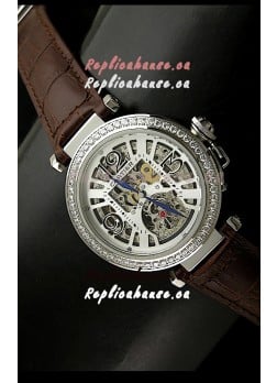 Cartier Ronde De Ladies Replica Watch in Decorated Skeleton Dial