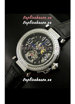 Cartier Ronde De Ladies Replica Watch in Decorated Skeleton Dial