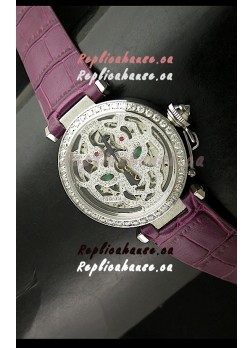 Cartier Pasha Ladies Replica Watch in Skelton Diamond Dial