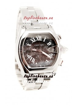 Cartier Roadster Chronograph Swiss Replica Watch in Black Dial