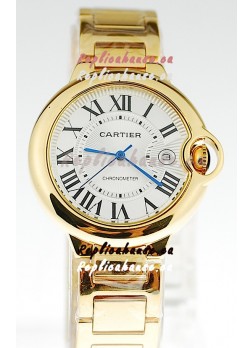 Ballon Bleu De Cartier Japanese Ladies Replica Yellow Gold Watch