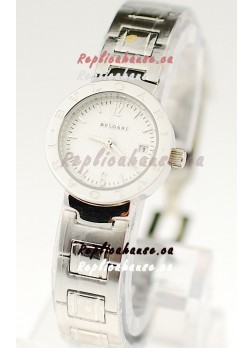 Bvlgari Quartz Japanese Steel Watch in Silver Dial