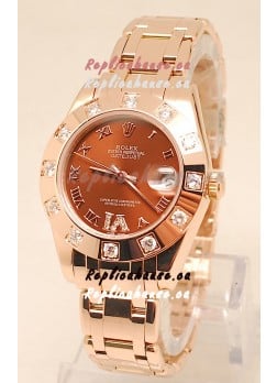Rolex Datejust Swiss Replica Watch in Rose Gold - 36MM