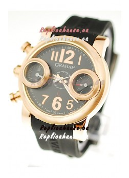 Graham Swordfish Japanese Replica Gold Watch in Golden Markers