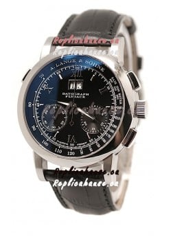 A. Lange & Sohne Datograph Flyback Swiss Replica Watch in Black Dial