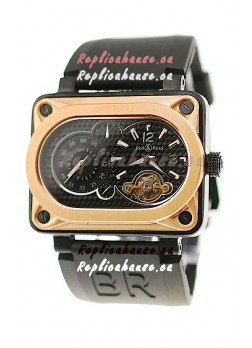 Bell and Ross BR Minuteur Tourbillon Japanese Replica Gold Watch