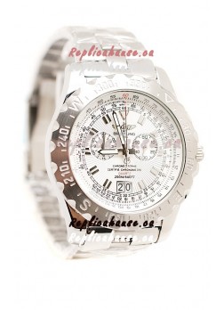 Breitling Chronograph Chronometre Replica Watch in White Dial