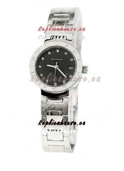 Bvlgari Quartz Japanese Watch in Black Dial