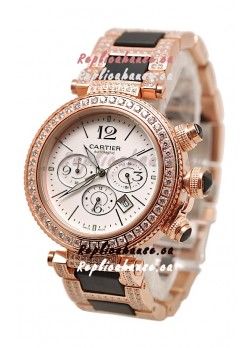 Cartier Pasha Seatimer Swiss Replica Diamonds Watch