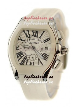 Cartier Roadster Japanese Replica Watch in White