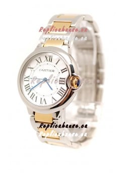 Ballon De Cartier Swiss Replica Mid Sized Two Tone Watch 