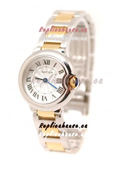 Ballon De Cartier Ladies Swiss Quartz Two Tone Watch