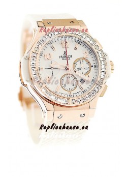 Hublot Big Bang Snow Edition Swiss Watch in Pink Gold Casing