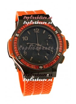 Hublot Black Big Bang Orange Tutti Fruitti Swiss Replica Watch
