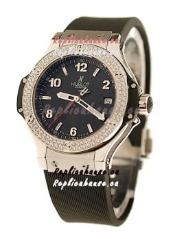 Hublot Big Bang Steel Collection Diamond Swiss Quartz Watch