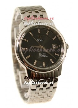 Omega Co-Axial Deville Japanese Steel Watch in Stick Markers