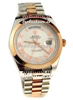 Rolex Day Date Two Tone Swiss Replica Watch 