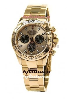 Rolex Daytona Cosmograph Swiss Replica Watch in Gold Plated