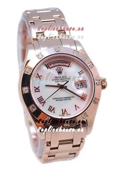 Rolex Day Date White Mother of Pearl Japanese Replica Watch