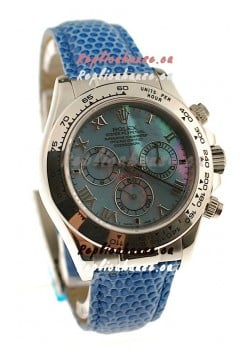 Rolex Daytona Cosmograph Swiss Replica Watch in Blue Pearl Dial