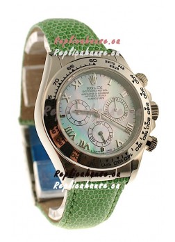 Rolex Daytona Cosmograph Swiss Replica Watch in Green Pearl Dial