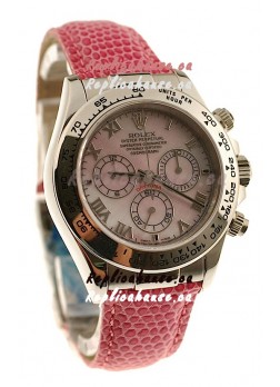 Rolex Daytona Cosmograph Swiss Replica Watch in Light Pink Pearl Dial