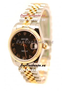 Rolex DateJust Mid-Sized Swiss Replica Two Tone Watch