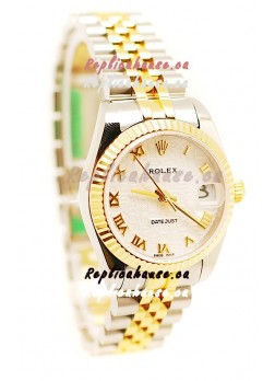 Rolex DateJust Mid-Sized Swiss Replica Two Tone Watch