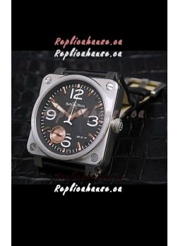 Bell and Ross BR013 97 Power Reserve Swiss Watch in Black Dial
