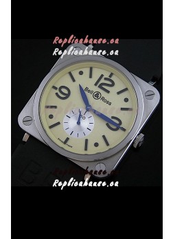 Bell & Ross Japanese Watch in Gold Ivory Dial