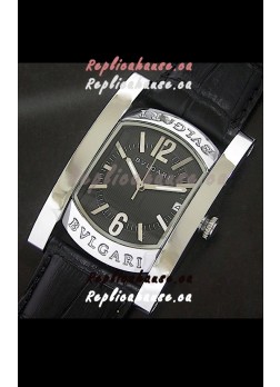Bvlgari Assioma Japanese Replica Quartz Watch in Black Dial