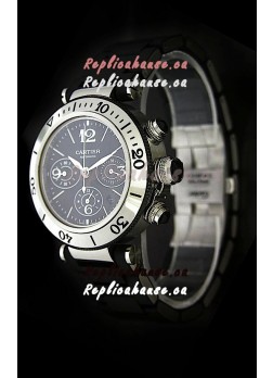 Cartier Pasha de Swiss Replica Watch in Black Dial
