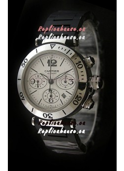 Cartier Pasha de Swiss Replica Watch in White Dial