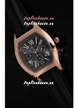 Cartier Tortue Japanese Replica Watch in Black Dial