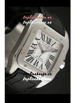 Cartier Santos Swiss Replica Watch in White Dial
