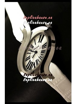Delices De cartier Japanese Watch in White Strap