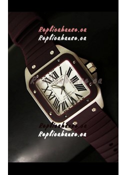 Cartier Santos 100 Swiss Automatic Replica Watch in Brown
