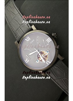 Cartier Calibre de Tourbillon PVD Swiss Watch in Grey Dial