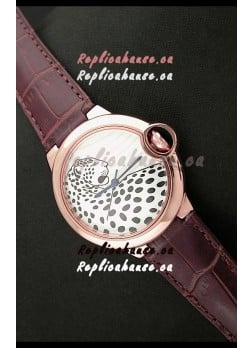 Ballon De Cartier Watch in Pink Gold Casing