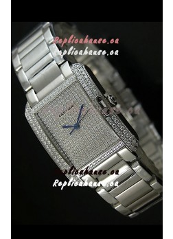 Cartier Tank Anglaise Ladies Replica Watch in Steel Case/Strap