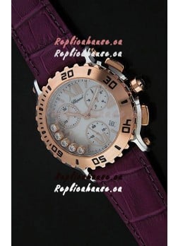 Chopard Happy Sport Swiss Replica Watch in Dark Red Strap