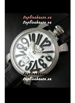 Gaga Milano Italy Manuale Replica Japanese Watch in Black Strap
