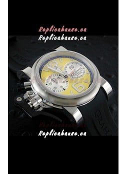 Graham Chronofighter Oversize Swiss Replica Watch in Yellow Dial