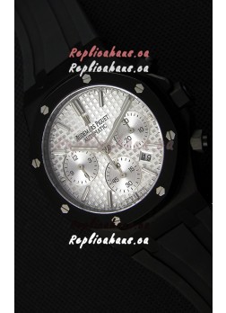 Audemars Piguet Royal Oak Chronograph Silver Toned Dial White Subdials Swiss Replica Watch
