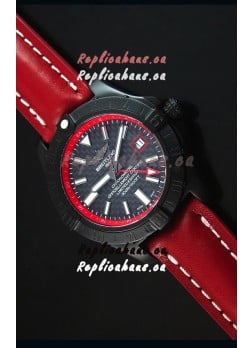 Breitling Chronometre GMT Carbon Dial Swiss Replica Watch in PVD Casing